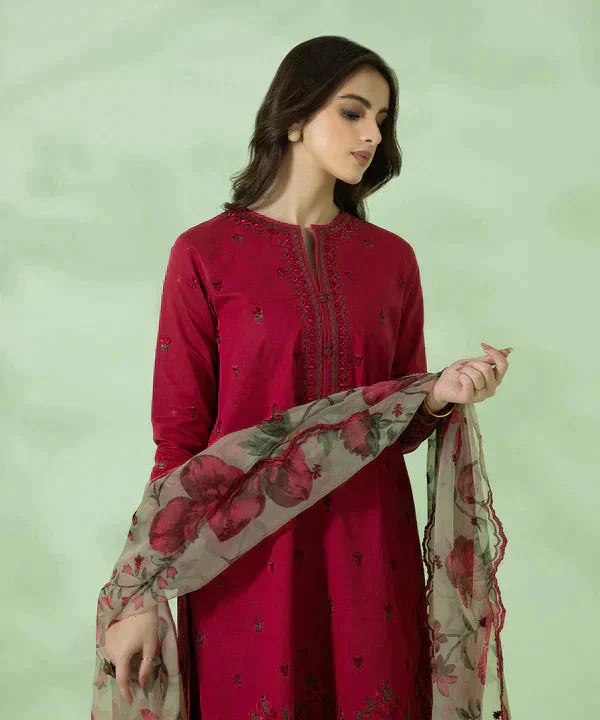 Sapphire D#008 – Luxury 3pc Dhanak Suit with Wool Shawl