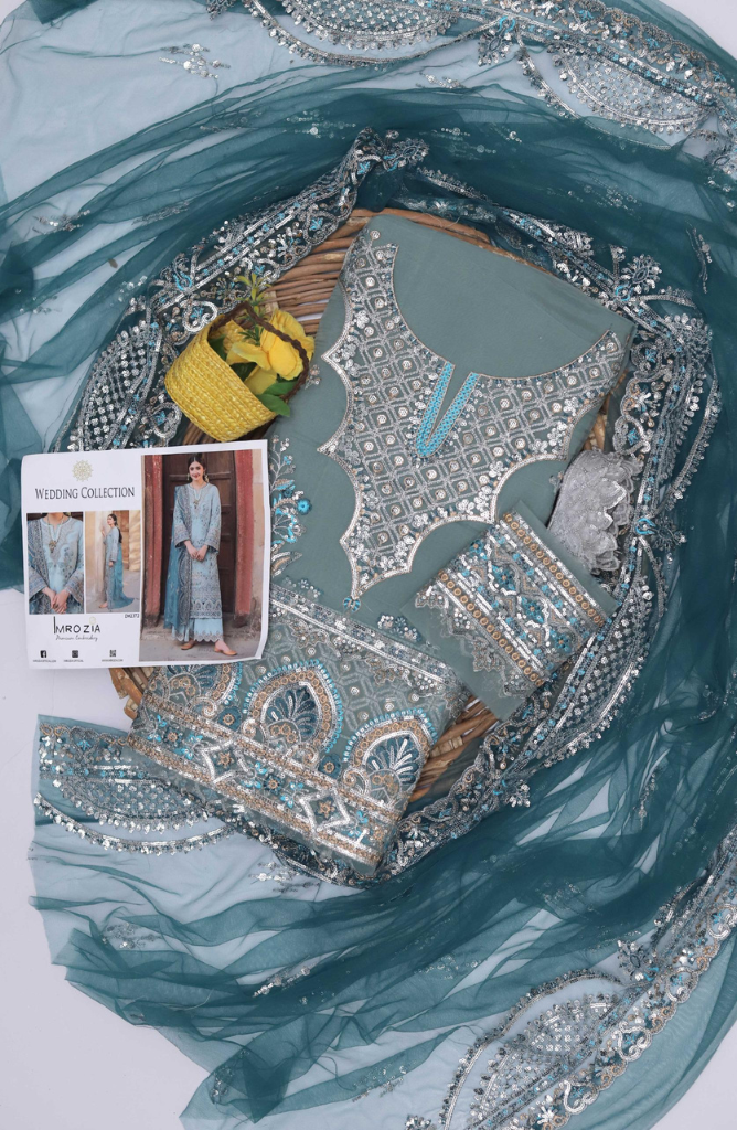 EMBROIDERED SEQUINS ORGANZA 3PC E#005