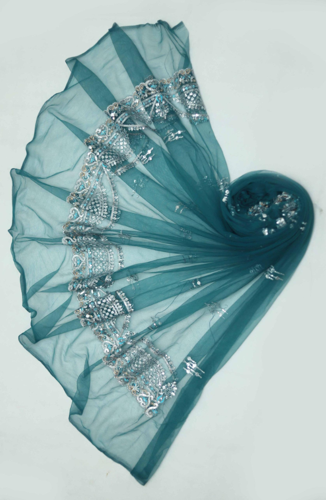 EMBROIDERED SEQUINS ORGANZA 3PC E#005