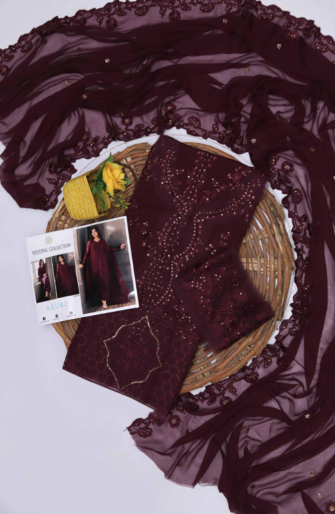 EMBROIDERED SEQUINS ORGANZA 3PC E#006