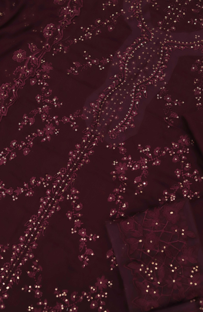 EMBROIDERED SEQUINS ORGANZA 3PC E#006