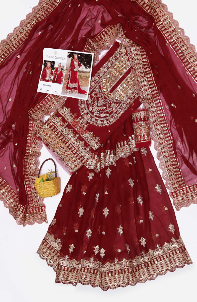 BAROQUE LUXURY EMBRIODERD CHIFFON 3PC E#002