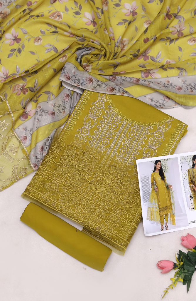 Maria B D#063 – Luxury 3pc Dhanak Suit with Wool Print Shawl