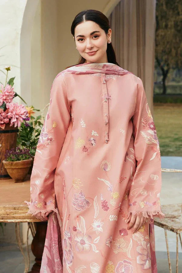 Zara Shahjahan  D#006 – Luxury 3pc Dhanak Suit with Wool Shawl
