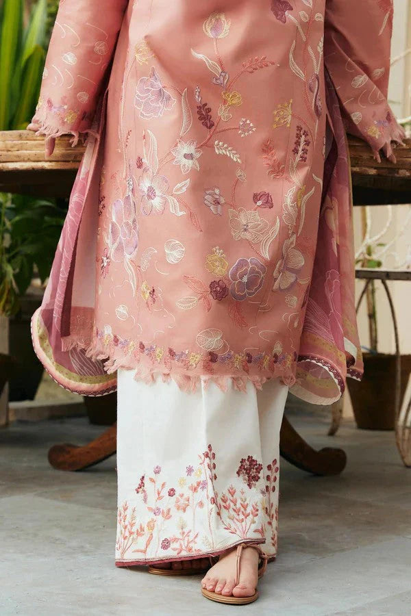 Zara Shahjahan  D#006 – Luxury 3pc Dhanak Suit with Wool Shawl