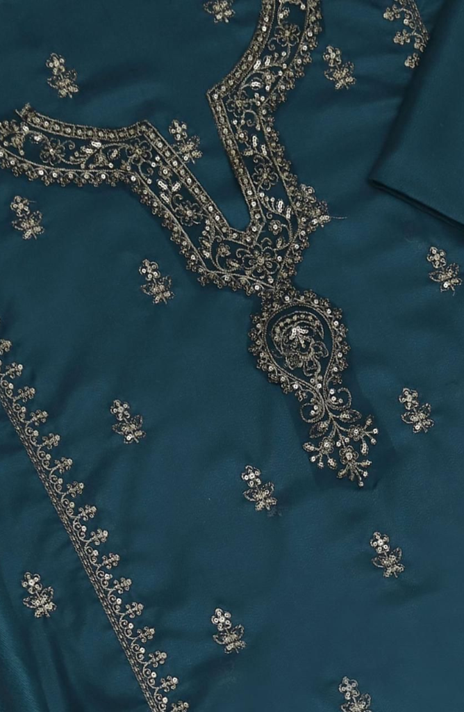 Maria B D#064 – Luxury 3pc Dhanak Suit with Wool Print Shawl