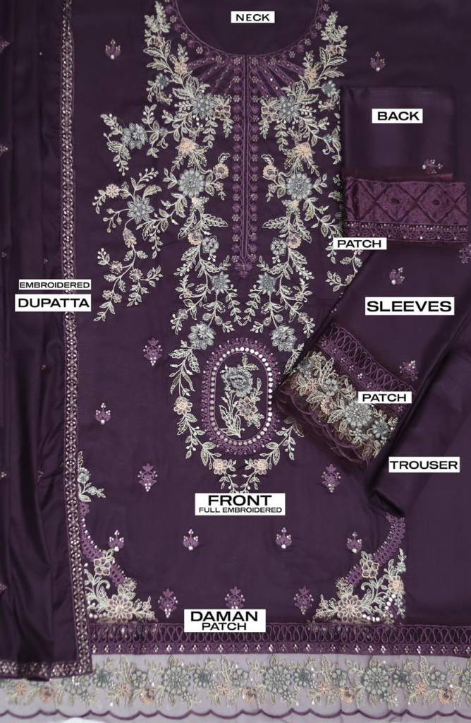 Maria B D#066 – Luxury 3pc Dhanak Suit with Wool Print Shawl