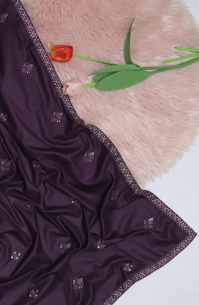 Maria B D#066 – Luxury 3pc Dhanak Suit with Wool Print Shawl