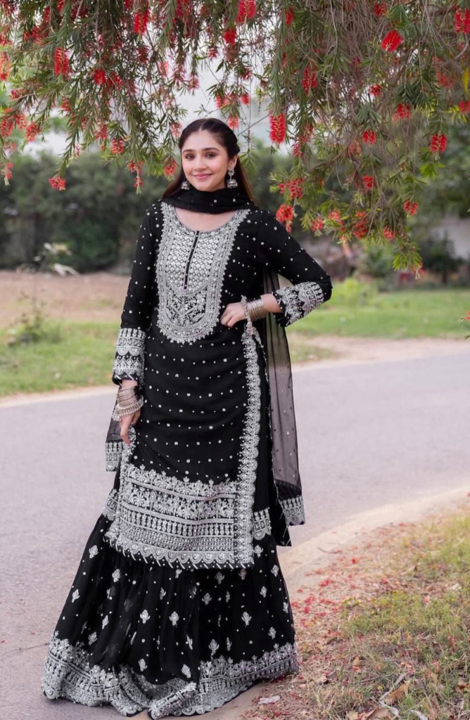 BAROQUE LUXURY EMBRIODERD CHIFFON 3PC E#003