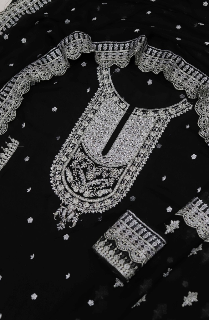 BAROQUE LUXURY EMBRIODERD CHIFFON 3PC E#003