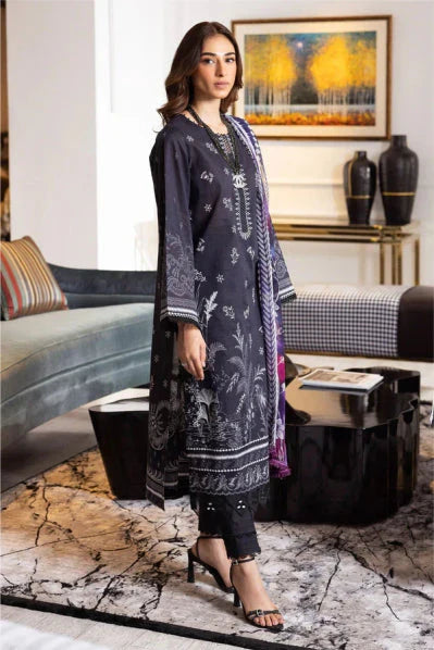 Nureh D#015 – Luxury 3pc Dhanak Suit with Wool Shawl
