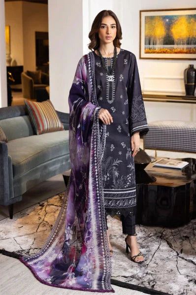Nureh D#015 – Luxury 3pc Dhanak Suit with Wool Shawl