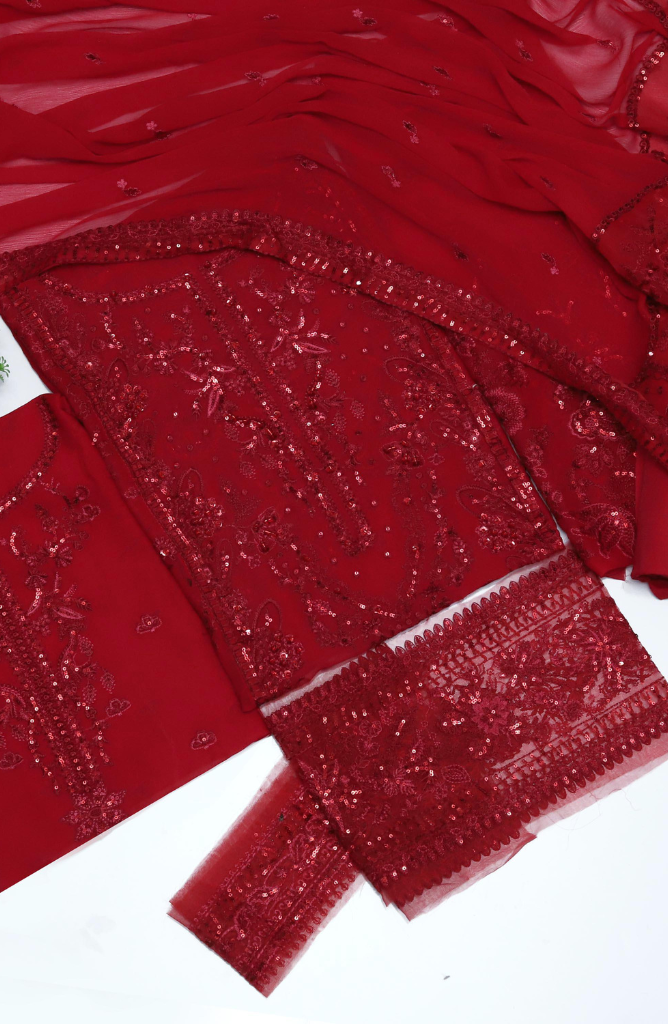 GULAAL LUXURY EMBRIODERED CHIFFON 3PC E#004