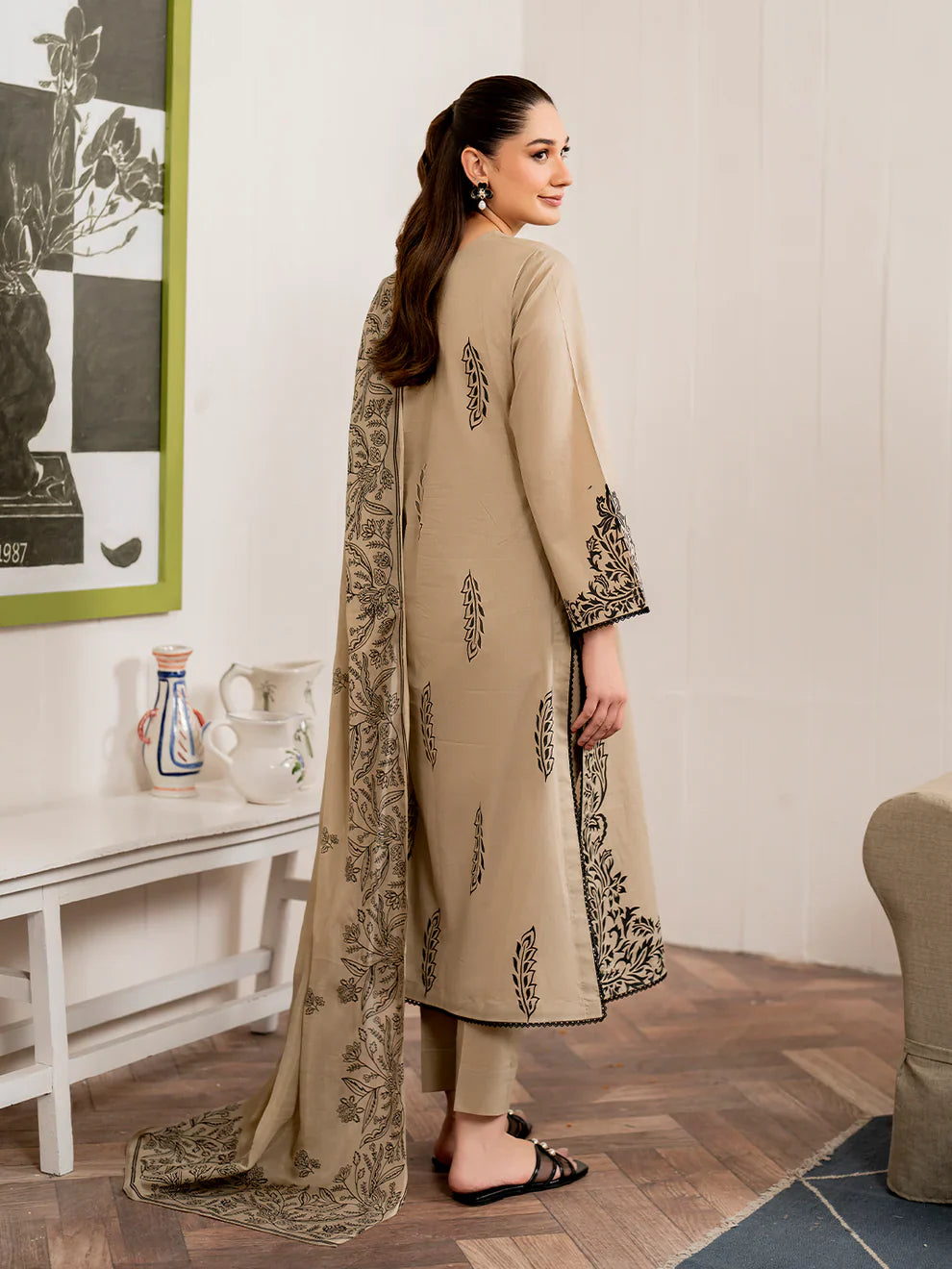 Graneut  D#005 – Luxury 3pc Dhanak Suit with Wool Shawl