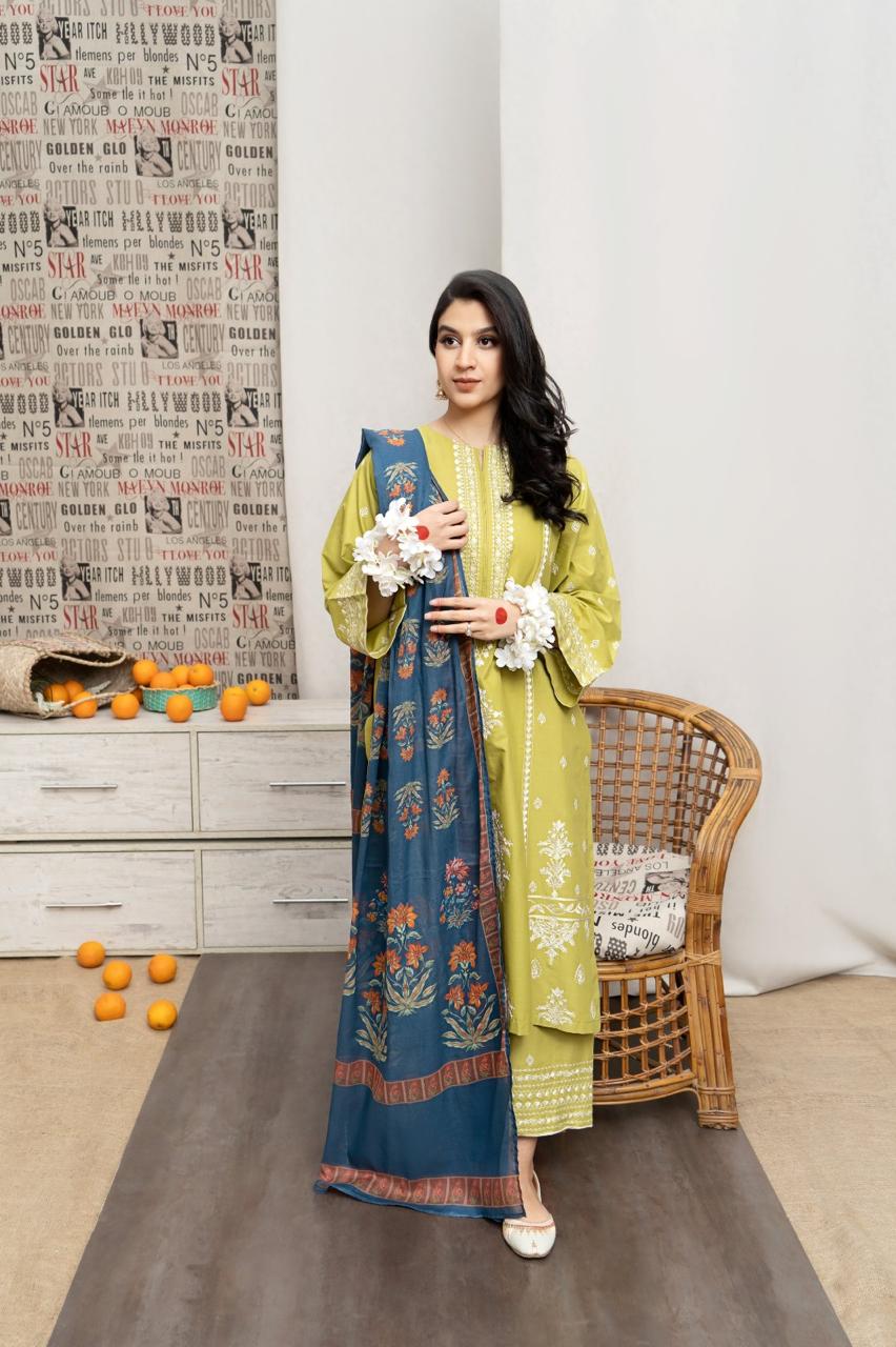 Urge D#010 – Luxury 3pc Dhanak Suit with Wool Shawl