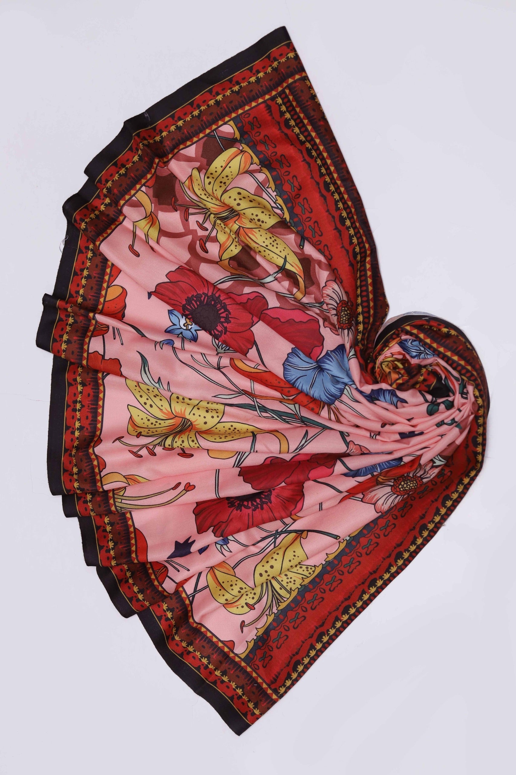 Maria B D#059 – Luxury 3pc Dhanak Suit with Wool Print Shawl