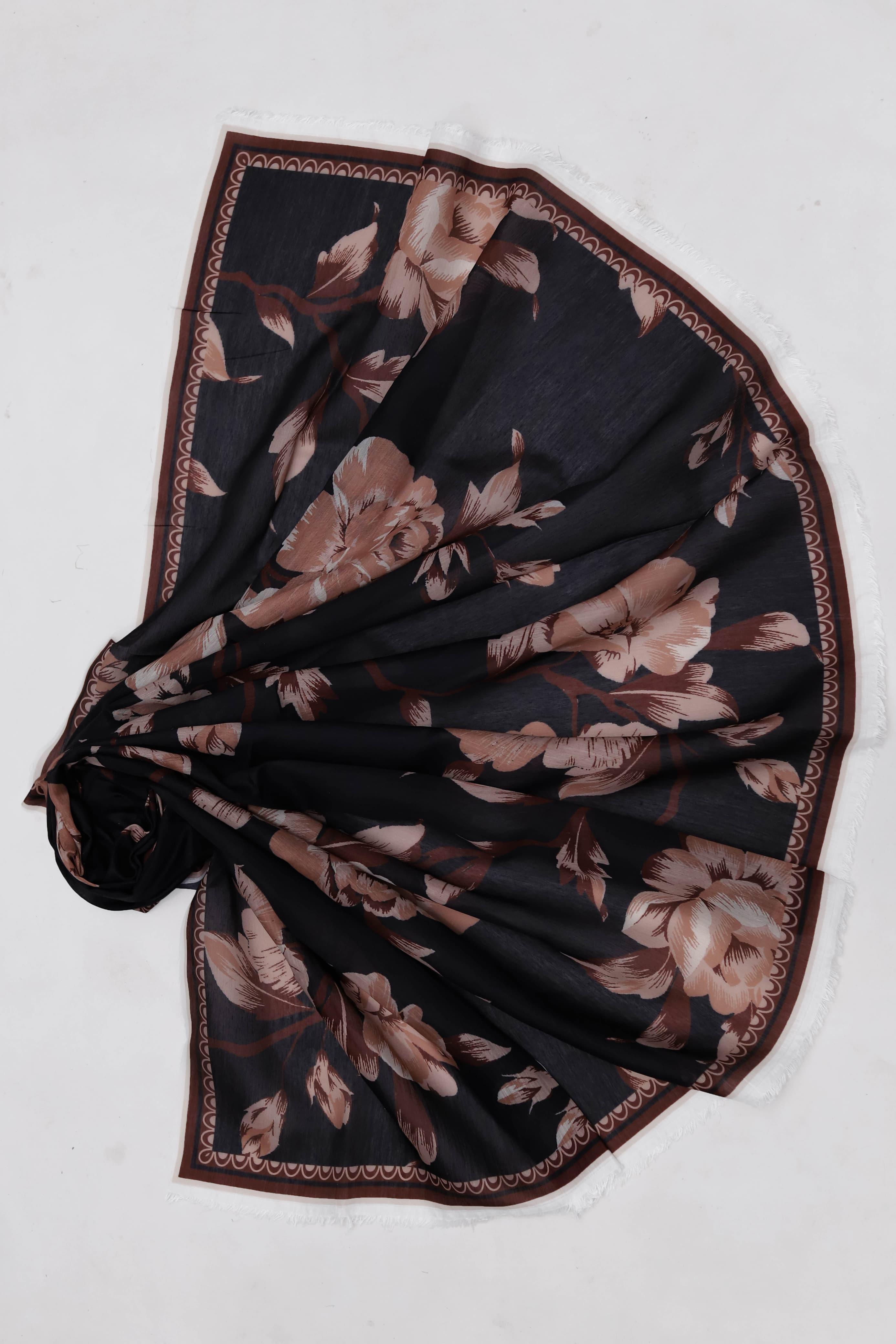 Maria B D#062 – Luxury 3pc Dhanak Suit with Wool Print Shawl