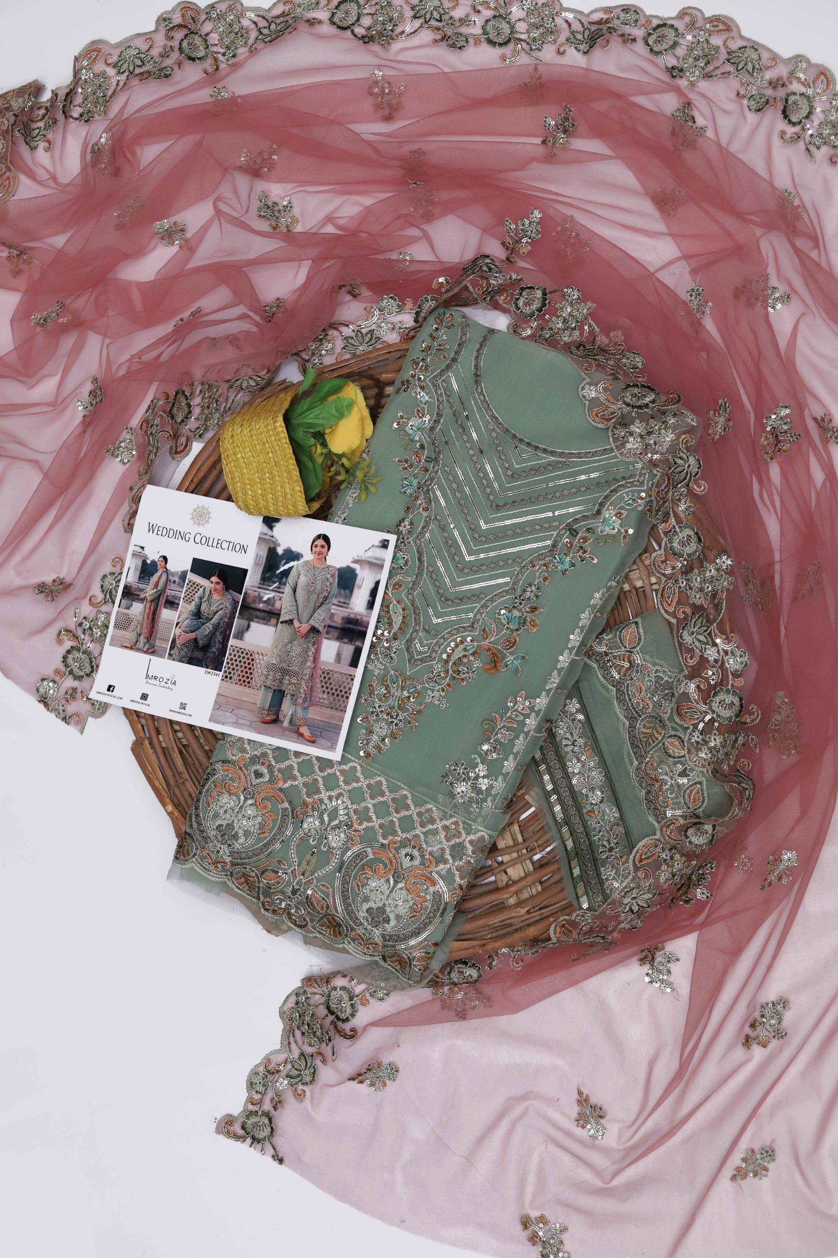 EMBROIDERED SEQUINS ORGANZA 3PC E#001