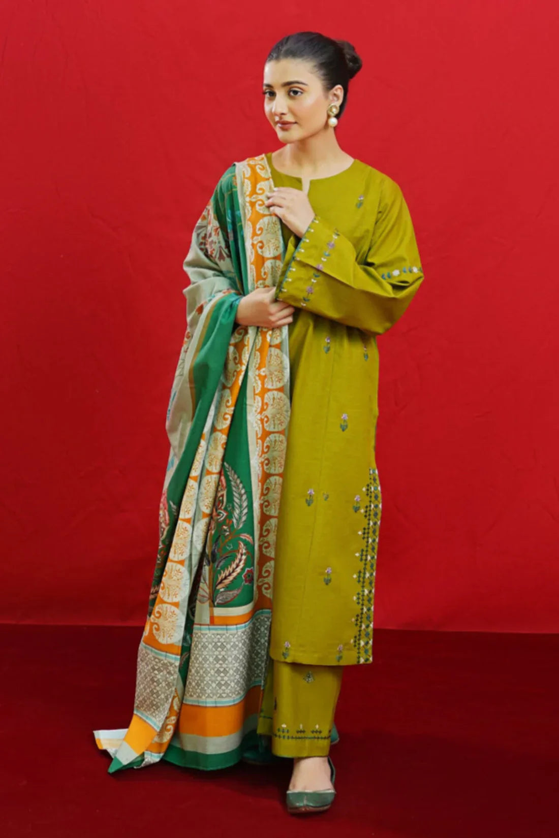 Urge D#051 – Luxury 3pc Dhanak Suit with Wool Shawl