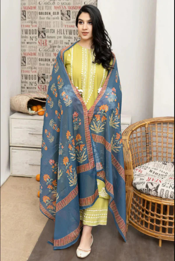 Urge D#010 – Luxury 3pc Dhanak Suit with Wool Shawl