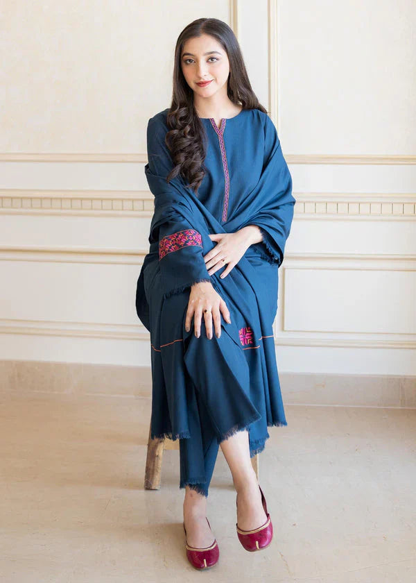 Aisling D#037 – Luxury 3pc Dhanak Suit with Wool Shawl