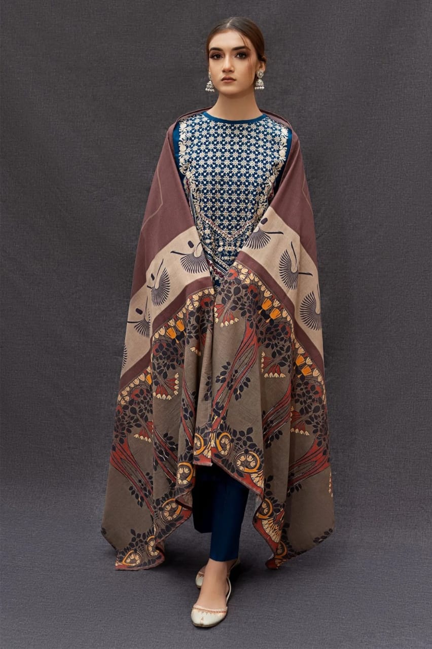 UrgeD#040 – Luxury 3pc Dhanak Suit with Wool Shawl