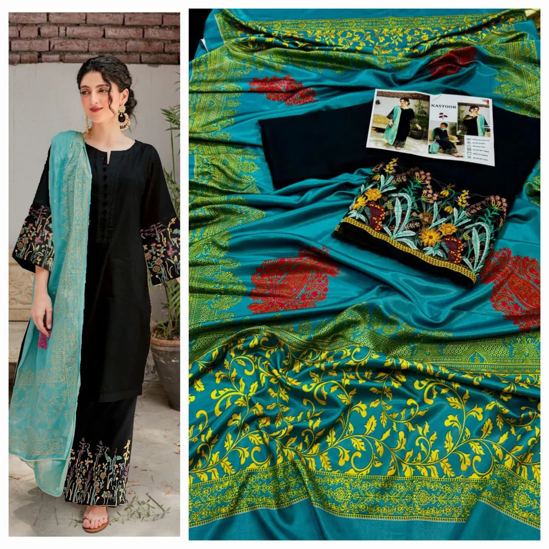 Urge D#044 – Luxury 3pc Dhanak Suit with Wool Shawl