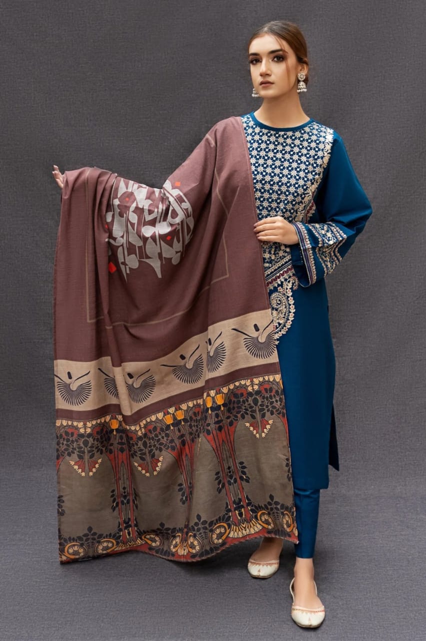 UrgeD#040 – Luxury 3pc Dhanak Suit with Wool Shawl