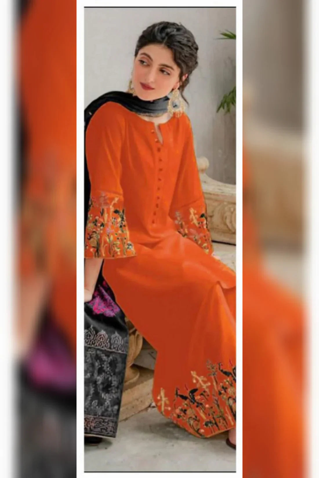 Aisling D#042 – Luxury 3pc Dhanak Suit with Wool Shawl