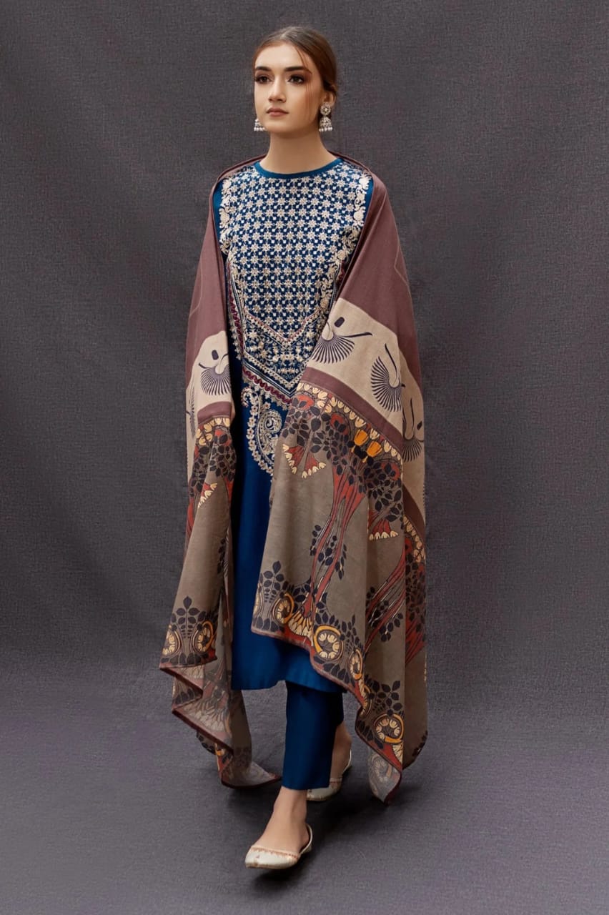 UrgeD#040 – Luxury 3pc Dhanak Suit with Wool Shawl